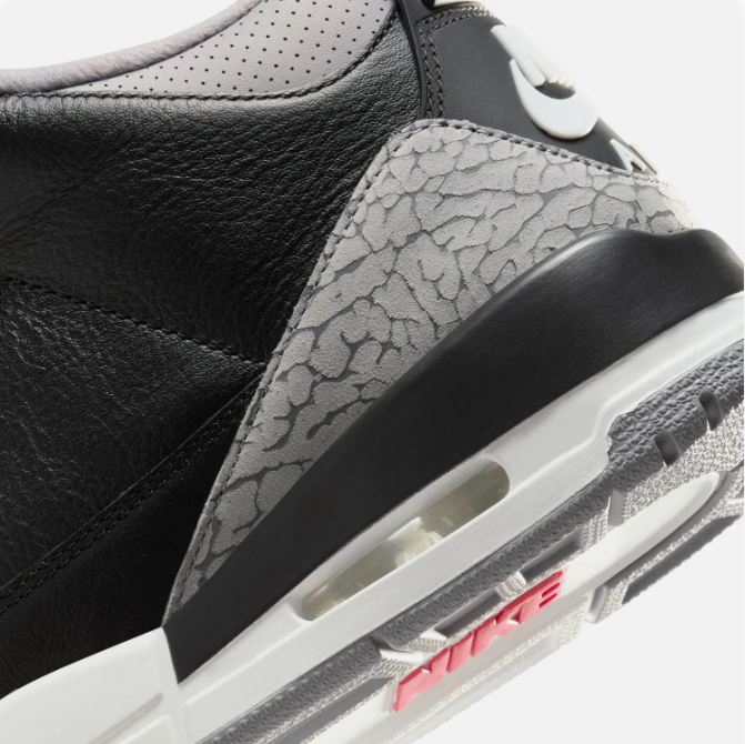 Black and Gray Elephant-Print Lace-Up Sneakers