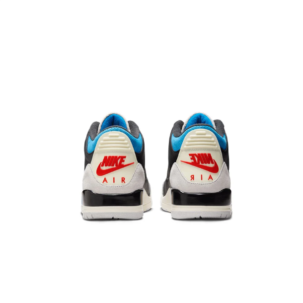 Black and Light Gray Lace-Up Sneakers with Bright Blue Accents